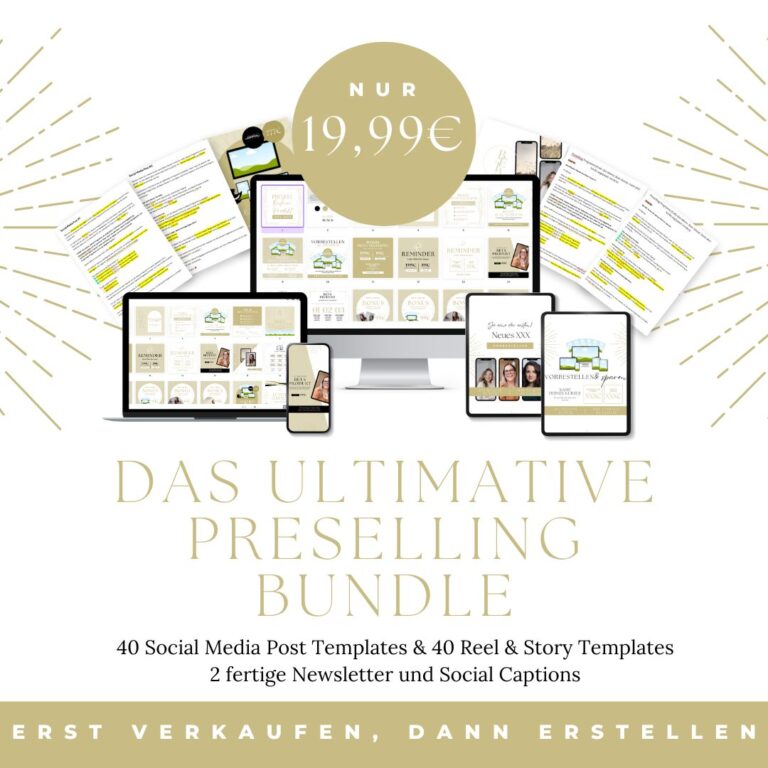 Das ultimative Preselling Bundle Mock Up