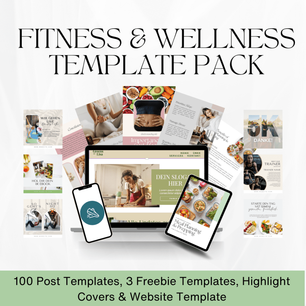 Fitness und Wellness Template Pack Mock Up