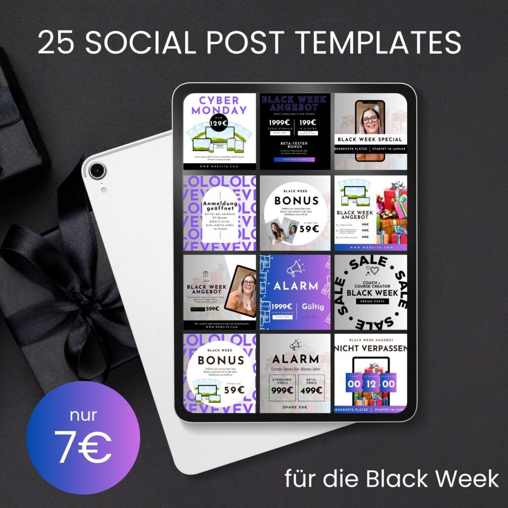 Black week templates Mock Up