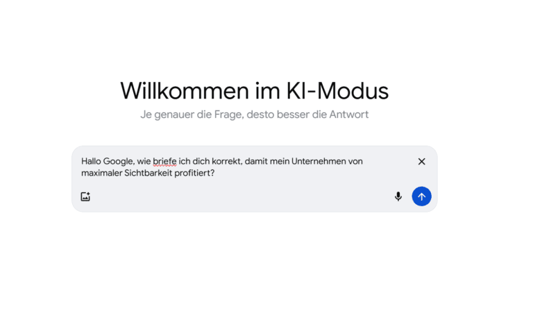 KI-Sichtbarkeit in der Google-Suche So briefst du die Maschine richtig Herobild Blogartikel Beispiel